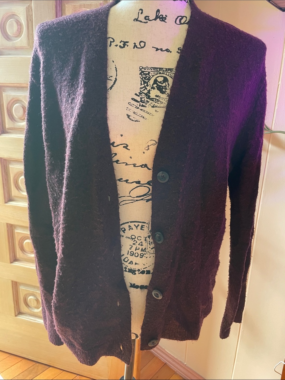 Old Navy Plum Button-Front Cardigan Sweater